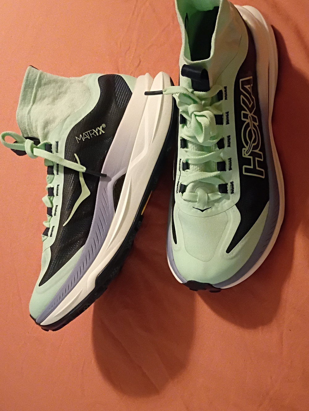 Hoka Women's Mint Green and Black Athletic Running Shoes